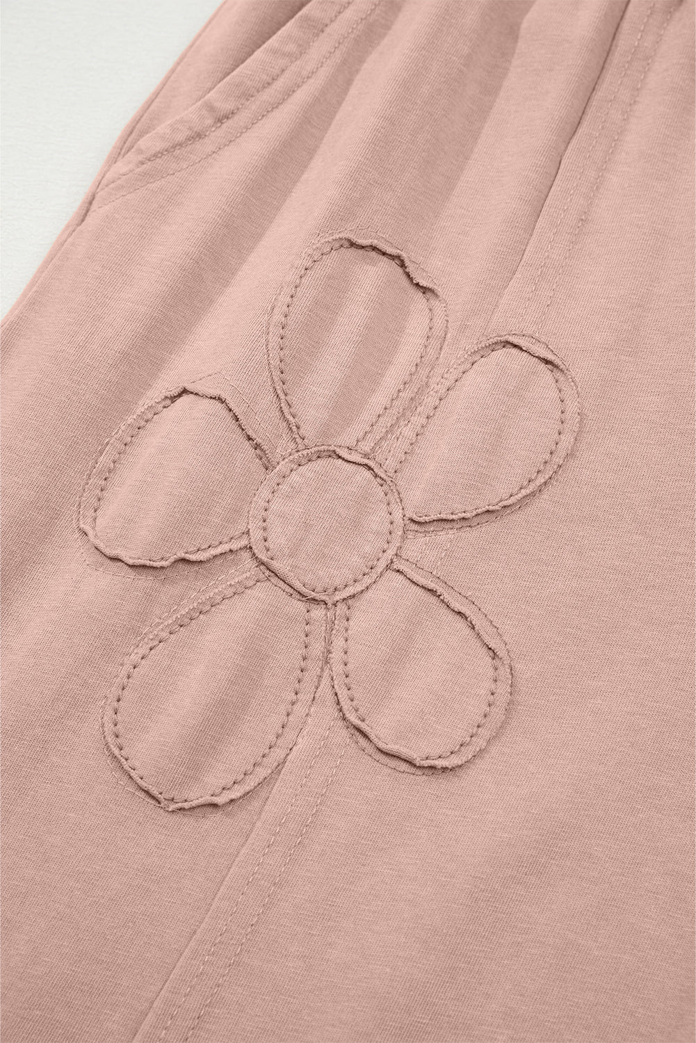 100% Cotton Flower Patch Mineral Washed Cropped Wide Leg Pants