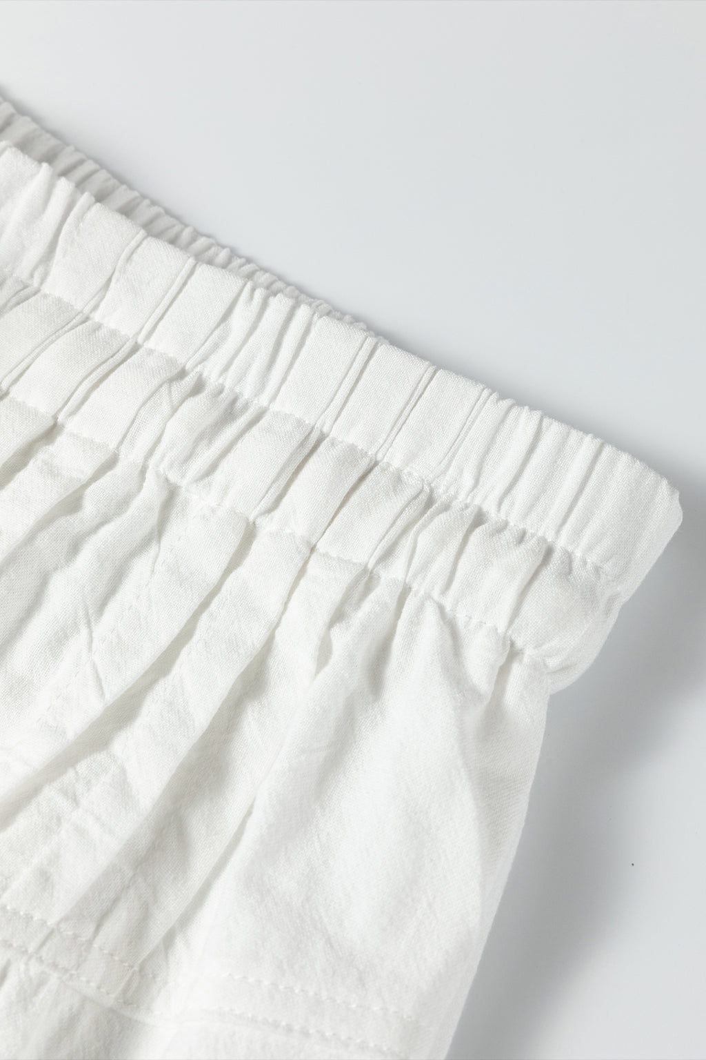 Breathable Drawstring Elastic Waist Button Pleated Detail Wide Leg Pants